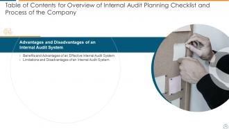 Overview of internal audit planning checklist and process of the company powerpoint presentation slides