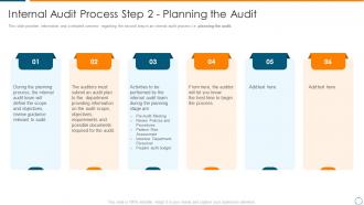 Overview of internal audit planning checklist internal audit process step 2 planning