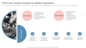 Overview Of Joint Venture For Global Expansion Global Expansion Strategy To Enter Into Foreign Market
