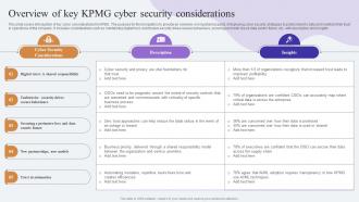 Overview Of Key KPMG Cyber Security Comprehensive Guide To KPMG Strategy SS