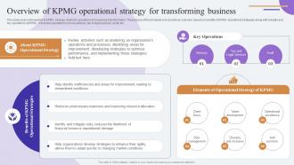Overview Of KPMG Operational Strategy For Comprehensive Guide To KPMG Strategy SS