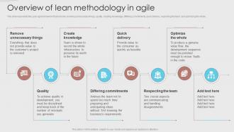 Overview Of Lean Methodology In Agile Development Methodology