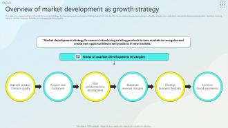Overview Of Market As Growth Strategy Steps Business Growth Strategy SS