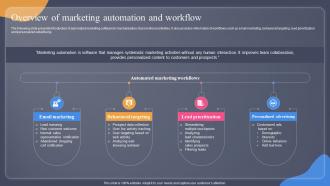 Overview Of Marketing Automation And Workflow Guide For Situation Analysis To Develop MKT SS V