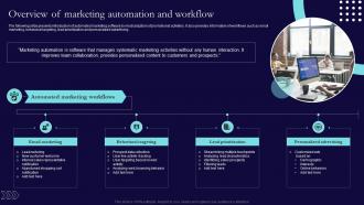 Overview Of Marketing Automation And Workflow Sales And Marketing Process Strategic Guide Mkt SS