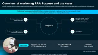 Overview Of Marketing Rpa Purpose And Use Cases Ai Powered Marketing How To Achieve Better AI SS