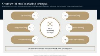 Overview Of Mass Marketing Strategies Comprehensive Guide Strategies To Grow Business Mkt Ss