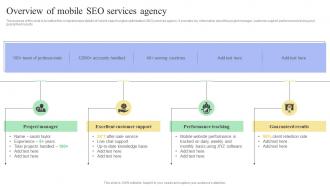Overview Of Mobile SEO Services Agency Mobile SEO Guide Internal And External Measures To Optimize
