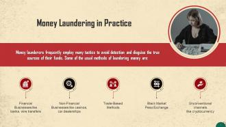 Overview Of Money Laundering In Practice Training Ppt