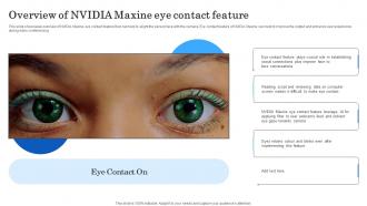 Overview Of Nvidia Maxine Eye Contact Feature AI Powered Real Time AI SS V