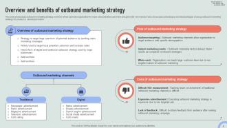 Overview Of Online And Traditional Outbound Marketing Channels MKT CD V Informative Pre-designed