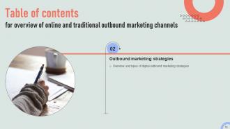 Overview Of Online And Traditional Outbound Marketing Channels MKT CD V Attractive Pre-designed