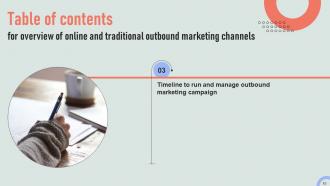Overview Of Online And Traditional Outbound Marketing Channels MKT CD V Compatible Template
