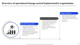 Overview Of Operational Change Control Implementing Operational Change CM SS