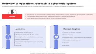 Overview Of Operations Research In Cybernetic System Control System Mechanism
