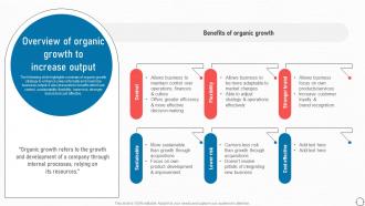 Overview Of Organic Growth To Increase Output Business Improvement Strategies For Growth Strategy SS V