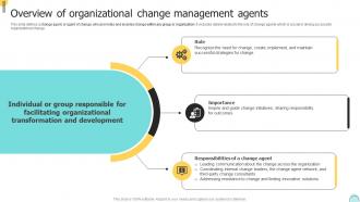 Overview Of Organizational Change Management Agents Changemakers Catalysts Organizational CM SS V