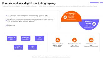 Overview Of Our Digital Marketing Agency Digital Marketing Strategy Proposal