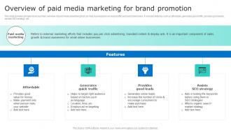 Overview Of Paid Media Marketing For Brand Promotion Driving Sales Revenue MKT SS V