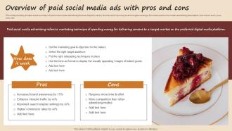 Overview Of Paid Social Media Ads With Pros And Cons Streamlined Advertising Plan