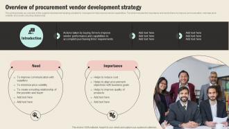 Overview Of Procurement Vendor Development Strategic Sourcing In Supply Chain Strategy SS V