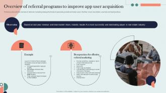 Overview Of Referral Programs To Improve App User Acquisition Organic Marketing Approach