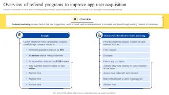 Overview Of Referral Programs To Referral Marketing Program For Customer Acquisition
