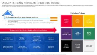Overview Of Selecting Color Palette For Branding Strategy To Promote Real Estate Business