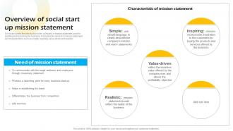 Overview Of Social Start Up Mission Statement Introduction To Concept Of Social Enterprise
