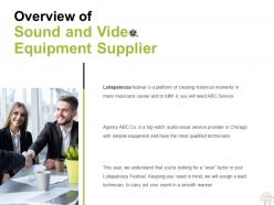 Overview of sound and video equipment supplier ppt powerpoint presentation portfolio
