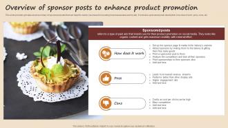 Overview Of Sponsor Posts To Enhance Product Promotion Streamlined Advertising Plan