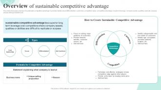 Overview Of Sustainable Competitive Advantage Strategies For Gaining And Sustaining Competitive Advantage