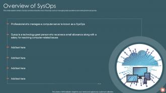 Overview Of Sysops Ppt Powerpoint Presentation Ideas Graphics Tutorials