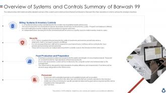 Overview of systems and controls confidential information memorandum with operational