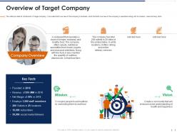 Overview of target company pitchbook for management ppt show examples