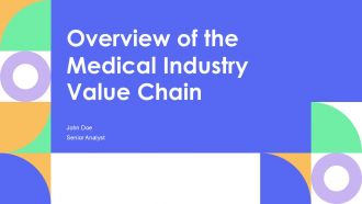 Overview Of The Medical Industry Value Chain PPT Guidelines AT