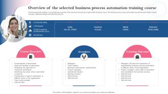 Overview Of The Selected Business Process Automation Introducing Automation Tools