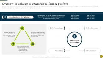 Overview Of Uniswap As Decentralised Finance Platform Understanding Role Of Decentralized BCT SS