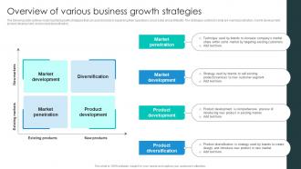 Overview Of Various Business Growth Business Growth Plan To Increase Strategy SS V