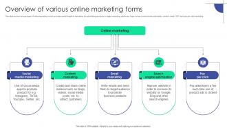 Overview Of Various Online Marketing Forms Plan To Assist Organizations In Developing MKT SS V