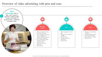 Overview Of Video Advertising With Pros And Cons New And Effective Guidelines For Cake Shop MKT SS V