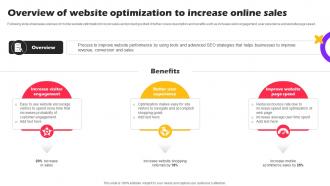 Overview Of Website Optimization Marketing Strategies For Online Shopping Website