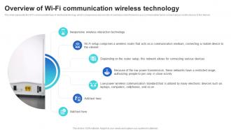 Overview Of WIFI Communication Wireless Technology Mobile Communication Standards 1g To 5g