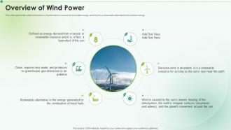Overview Of Wind Power Clean Energy Ppt Powerpoint Presentation Icon Slide Download