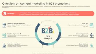 Overview On Content Marketing In B2B Promotions B2B Online Marketing Strategies