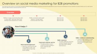 Overview On Social Media Marketing For B2B Promotions B2B Online Marketing Strategies