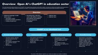 Overview Open Ais Chatgpt In Education Sector Chatgpt Revolutionizing The Education Sector ChatGPT SS