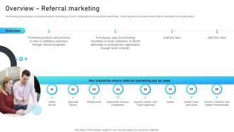 Overview Referral Marketing Marketing Mix Strategies For B2B And B2C Startups
