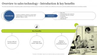 Overview To Sales Technology Introduction And Key Benefits Guide For Integrating Technology Strategy SS V