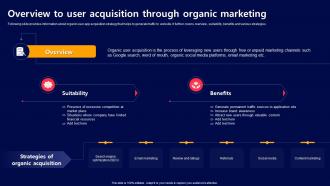 Overview To User Acquisition Through Organic Acquiring Mobile App Customers Through